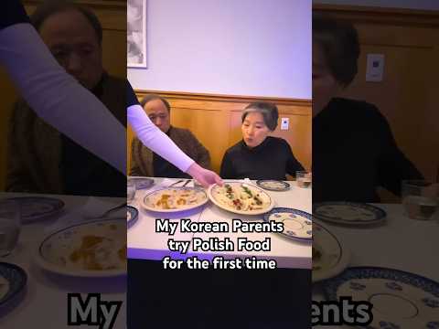 My Korean Parents try Polish Food for the first time #foodreview #polish #polishfood #mukbang