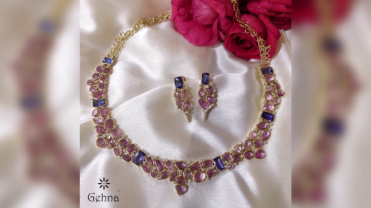 Watch video Making of Pink Sapphire, Tanzanite, Diamond Necklace & Earring Set | Gehna Now Making of Pink Sapphire, Tanzanite, Diamond Necklace & Earring Set | Gehna