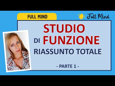 SUPER RIASSUNTO di tutto lo studio di funzione: UTILE PER GLI ESAMI!