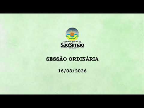 SESSÃO ORDINÁRIA - 16/03/2026