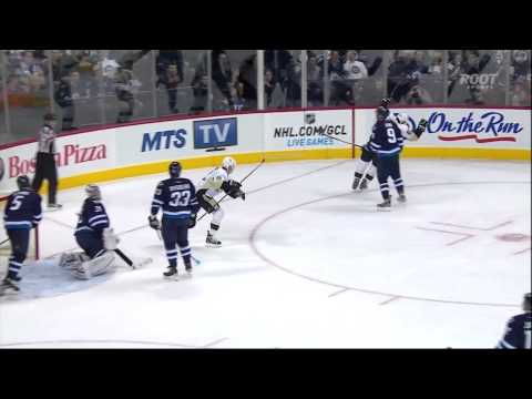 Sidney Crosby 2nd goal 25 Jan 2013 Pittsburgh Penguins vs  Winnipeg Jets NHL Hockey