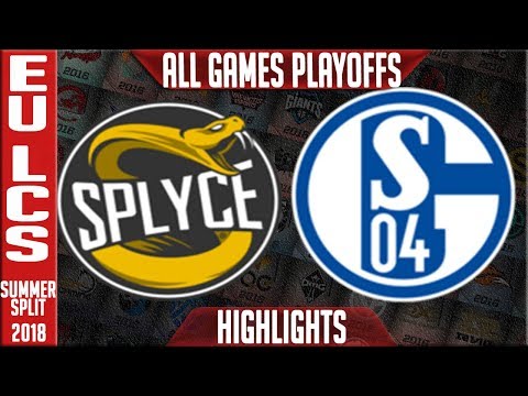 SPY vs S04 Highlights ALL GAMES | EU LCS Playoffs Quarter-Final Summer 2018 | Splyce v FC Schalke 04