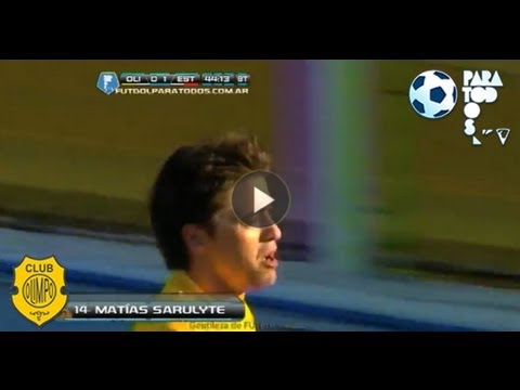 Gol de Sarulyte. Olimpo 1 Estudiantes 1. Fecha 10. Torneo Inicial 2013