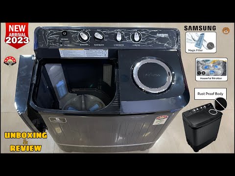 Thumbnail for SAMSUNG WT75B3200GD 2023 || 7.5 Kg 5 Star SemiAutomatic Washing Machine Unboxing And Review