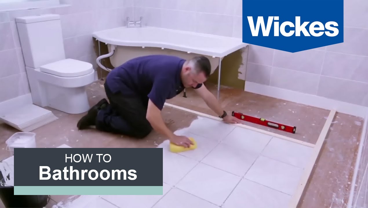 How to Tile a Bathroom Floor | Wickes - YouTube