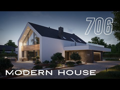 MODERN HOUSE NewHouse 706 willa w stylu nowoczesnej stodoły