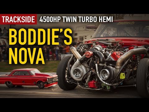 🏁 Trackside: Boddie'S 4500hp, twin turbo Hemi Nova