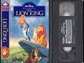 Opening Closing To The Lion King US VHS 1995 Version 1