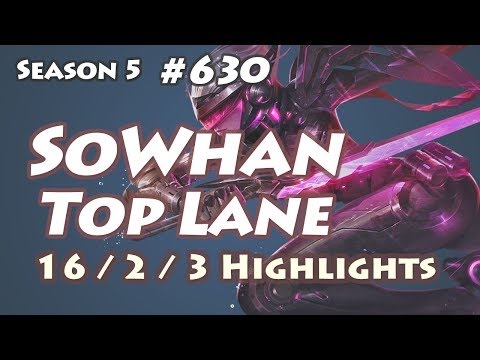 LOL 27 - Jin Air SoHwan - Fiora vs Renekton - NJF Ggoong, KR LOL SoloQ Highlights