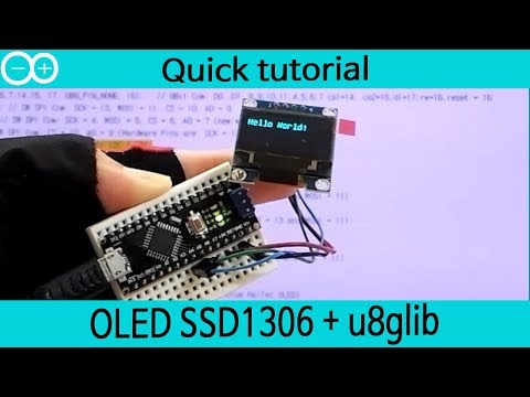 Arduino OLED SSD1306 + u8glib, install driver + edit code