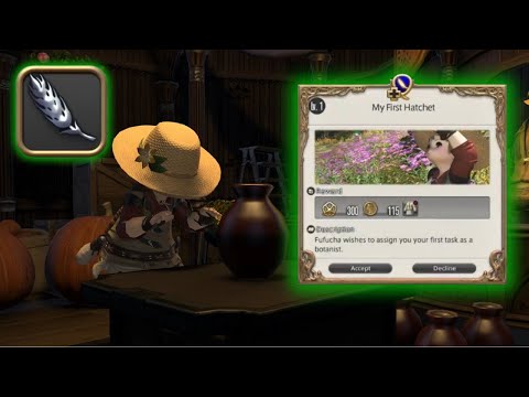 QQ - FFXIV -  Botanist Lvl 1 - My First Hatchet