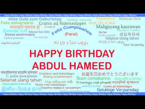 AbdulHameed   Languages Idiomas - Happy Birthday
