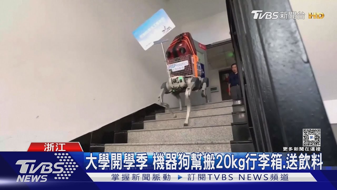 開學免大包小包!浙大推機器狗 搬20公斤行李箱超吸睛