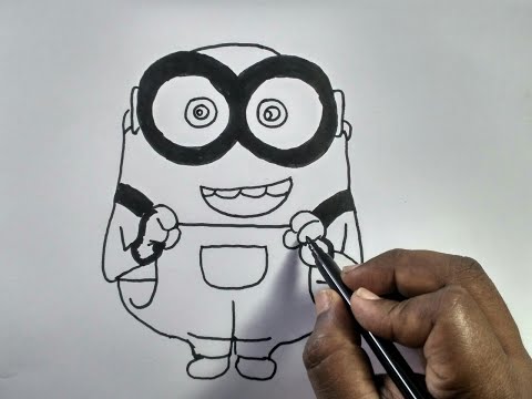 Minions/Bob/how to drawing a minions bob/Simple Drawing