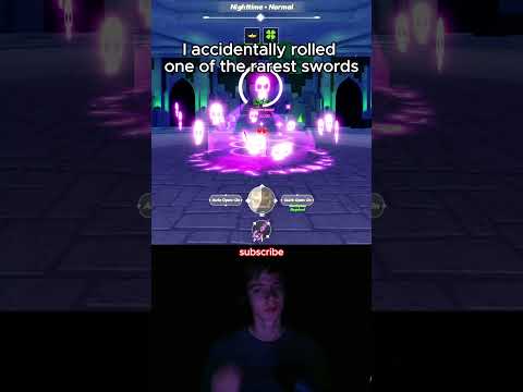 🎲pulled the rarest sword?🤔 #roblox #bladesofchance #shorts #rng