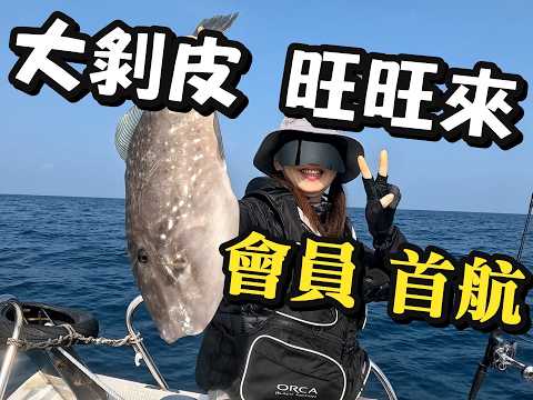 大魚旺旺來! 邀請頻道會員首航，激戰東北角。 #夫妻釣魚#船釣#couplefishing#Hearty Rise#合興釣具#RONIN#丰山戶外釣具#生牌南極蝦#電力丸#superiso#wefox