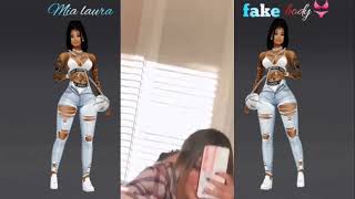 Mia Laura fake body👙 Pretty Face | Big Bank Tiktok Challenge - #shorts #bigbank #tiktok