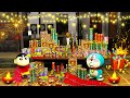 Shin Chan Franklin Celebrating Diwali With Doraemon And Avengers In GTA 5 In Telugu