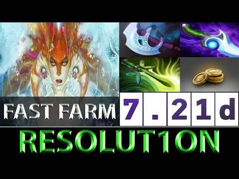 Resolut1on [Naga Siren] Smooth Fast Farm 837 GPM ► Dota 2 7.21d
