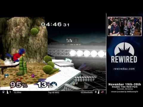 Rewired 2016 Melee Singles Top 48 WR3 - CL|Vitro (Marth) vs G2|Westballz (Falco)