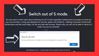 How to Switch Out of S Mode Windows 11 | Windows 11 S Mode Turn Off