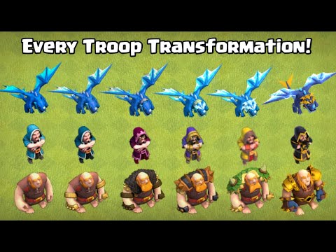 Every Troop Level 1 to Max Transformation | Town Hall 17 - Clash of Clans