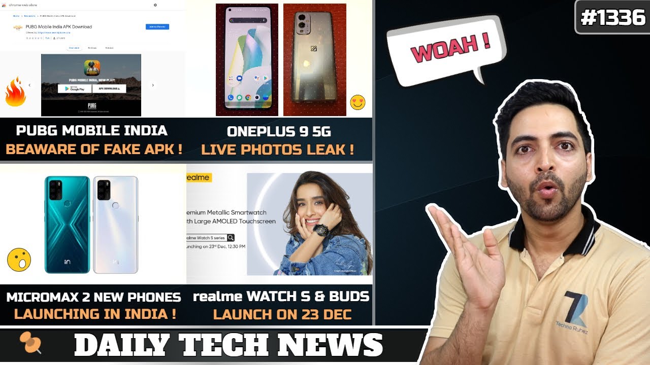 PUBG Mobile India Fake Apk,Oneplus 9 Live Photo,Mi 11 Dec 29,Nokia Purebook Price,realme Watch 23Dec