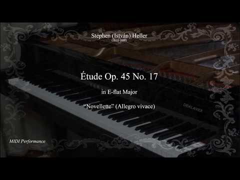 S.Heller: Étude Op. 45 No. 17 in E-flat Major "Novellette" (Allegro vivace), for Piano