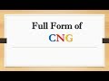 Full Form of CNG || Did You Know?