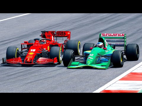 Ferrari F1 2020 vs Jordan F1 1991 at Red Bull Ring