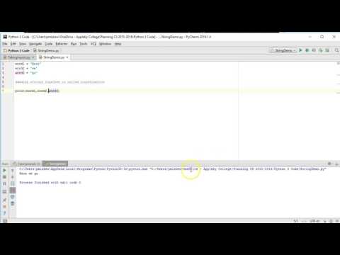 The Basics Python 3 String Construction