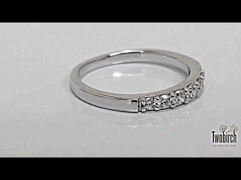 0.25 Carat Seven Stone Common Prong Wedding Ring - TwoBirch - TB-WR-0027-WG-E