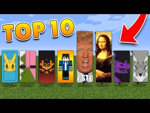 TOP 10 BANNER Designs in Minecraft with Tutorial! (Pocket Edition, PS4/3, Xbox, Switch, PC)