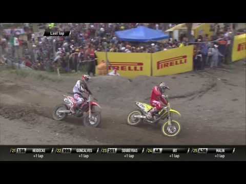 Kevin Strijbos and Tim Gajser battle MXGP of Trentino MXGP Race 1 - motocross 2016