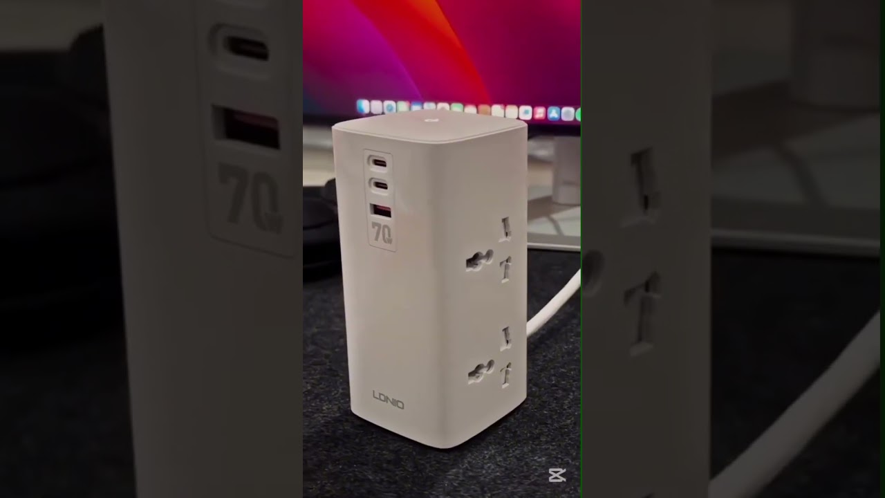 LDNIO SC4383 Tower Extension Lead 4 Way 10A Power Strip