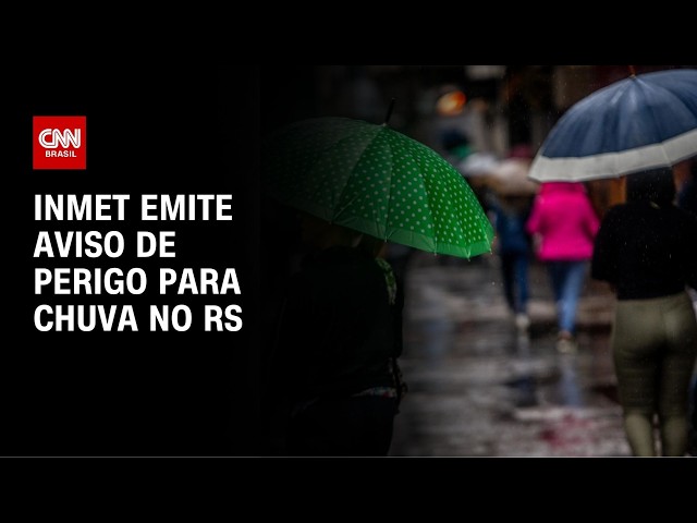 Inmet emite aviso de perigo para chuva e ventos fortes no Rio Grande do Sul | CNN NOVO DIA
