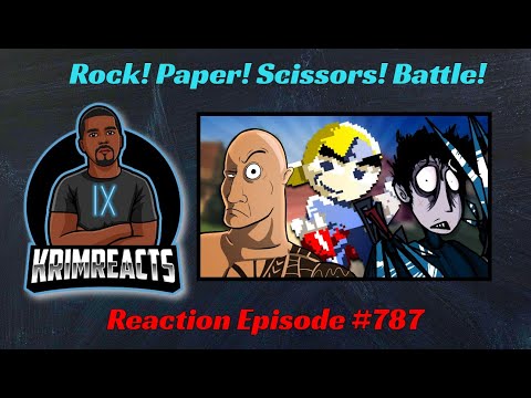 The Rock Vs. Paperboy Vs. Edward Scissorhands Rap Battle REACTION | KrimReacts #787