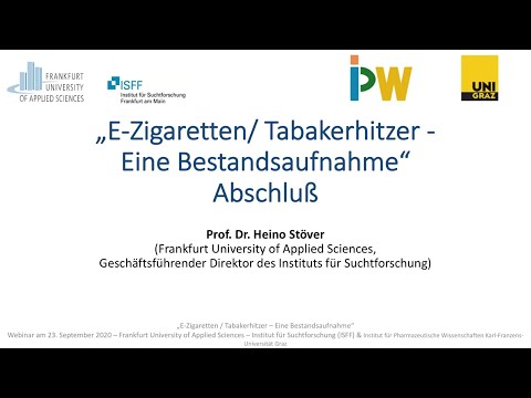 Webinar "E-Zigaretten/Tabakerhitzer: Eine Bestandsaufnahme" am 23.09.2020: Abschluss