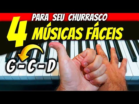 4 MÚSICAS FÁCEIS para animar seu CHURRASCO tocando no TECLADO!