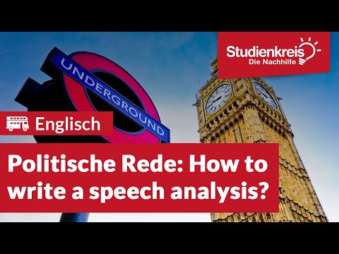 Politische Rede: How to write a speech analysis? | Englisch verstehen mit dem Studienkreis