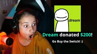 Dream donates to a small streamer and she starts crying 🥺
