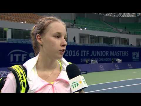 Anna Blinkova speaks after advancing to the ITF Junior Masters semifinals