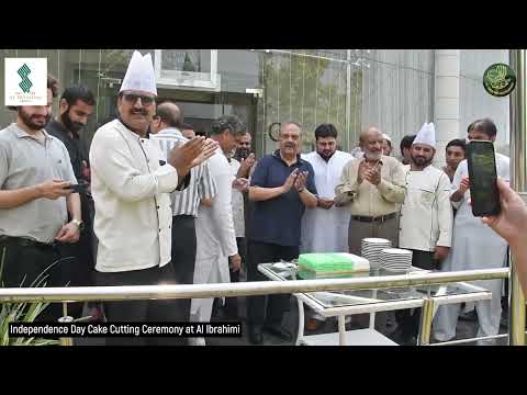 Pakistan Independence Day cake cutting ceremony at Al Ibrahimi, Bahria Enclave, Islamabad.
