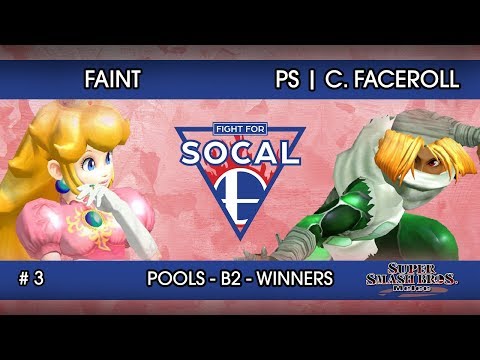 Fight For SoCal 3 - Faint (Peach / Fox) VS PS | Captain Faceroll (Sheik) - SSBM - Pools B2 (Round 1)