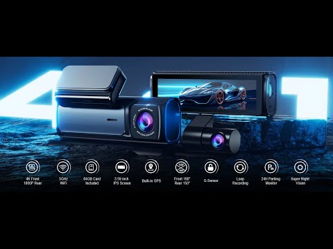 Affver 4K Dash Cam Front and Rear