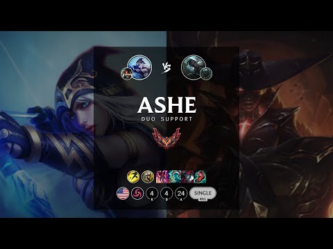 Ashe Support vs Senna - NA Grandmaster Patch 12.17