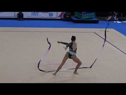 Michelle SANCHEZ SALAZAR (VEN) ribbon - 2015 Stuttgart worlds Qualifs