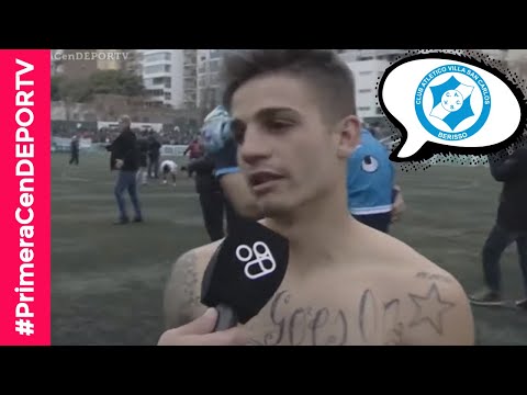 Alejandro Lugones (Villa San Carlos) tras el 1-0 ante Excursionistas - Ascenso a la B Metropolitana