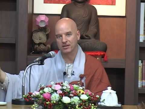 Chong An Sunim in the Buddhist English Library, 2012 Summer 4/5