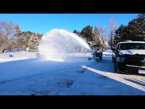 John Deere x390 with snow blower and cab